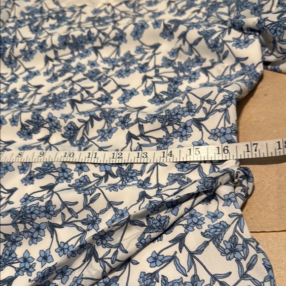 Banana Republic Floral Blue and White Dress new w/o tags 10 - Picture 11 of 14